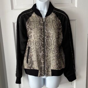 Zadig & Voltaire Black and tan Snake Print jacket M